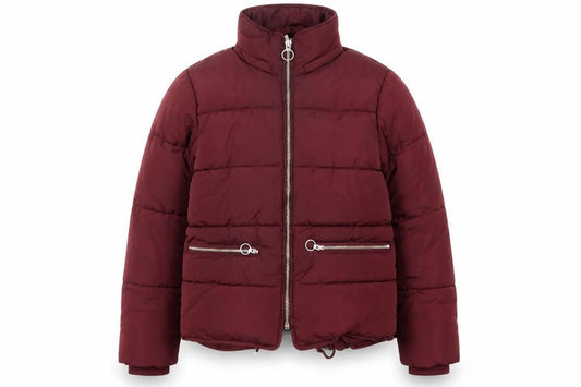 Womens UK Size 10 Topshop Red Puffer Jacket
