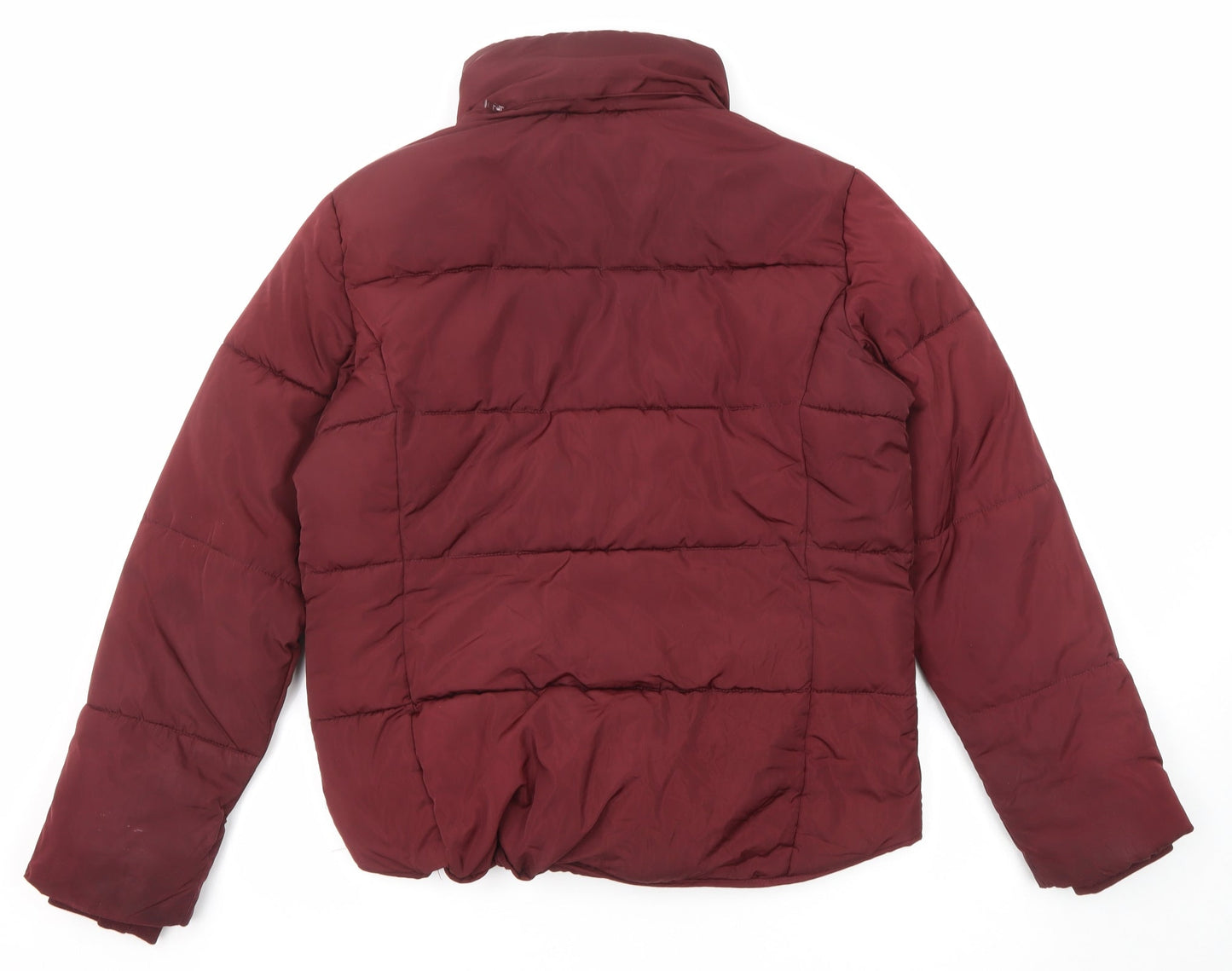 Womens UK Size 10 Topshop Red Puffer Jacket