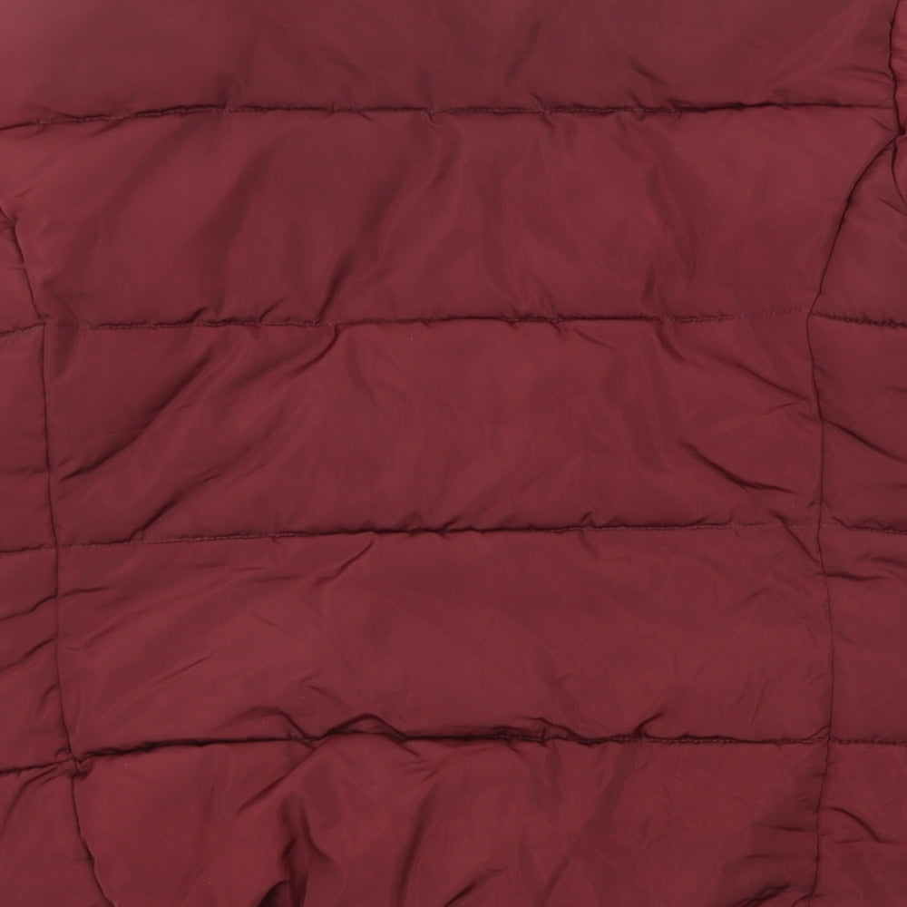 Womens UK Size 10 Topshop Red Puffer Jacket