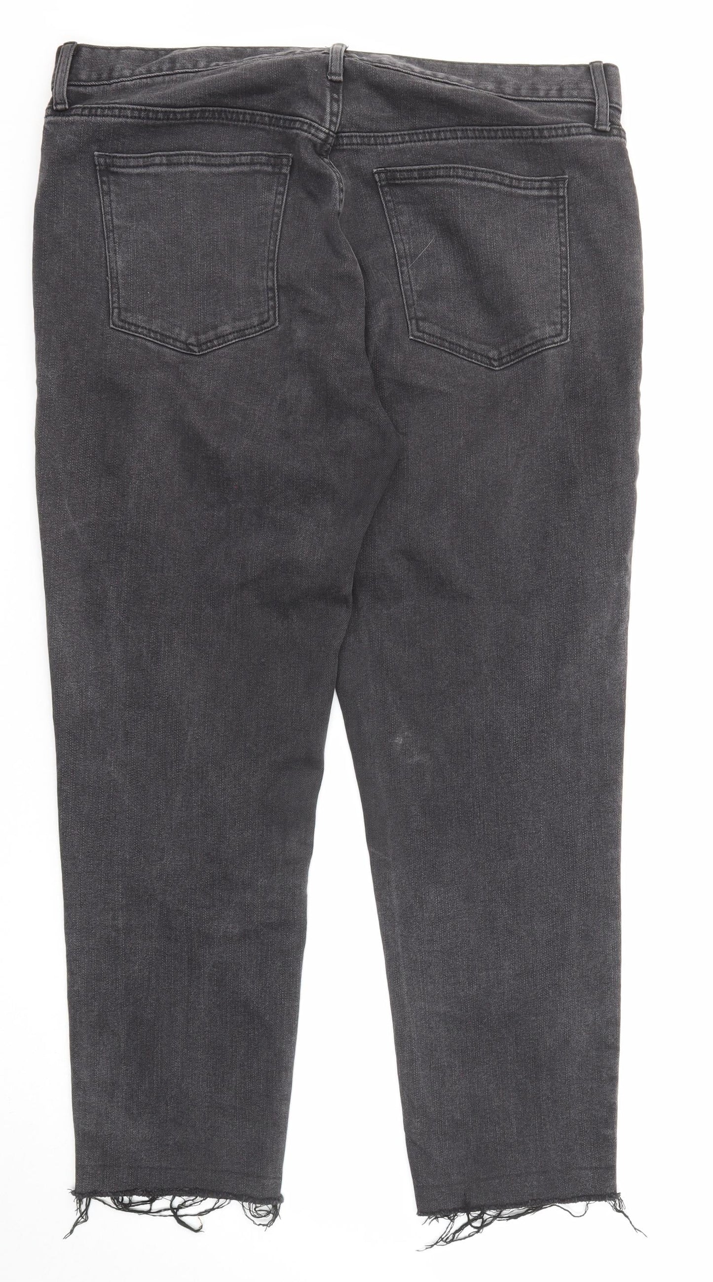 Gap Womens Black Cotton Straight Jeans Size 36 in Regular Zip