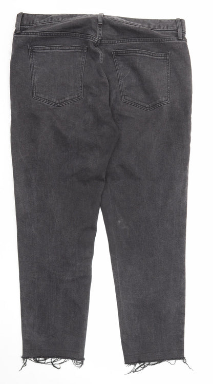 Gap Womens Black Cotton Straight Jeans Size 36 in Regular Zip