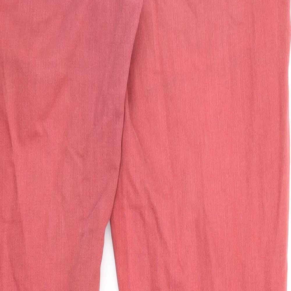 Conbipel Womens Red Cotton Straight Jeans Size 32 in Regular Zip
