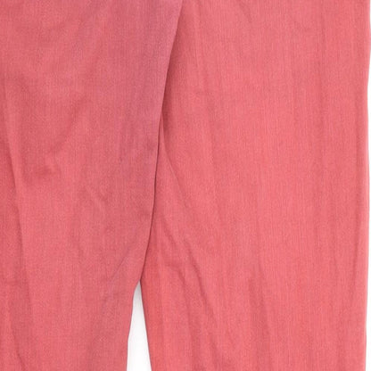 Conbipel Womens Red Cotton Straight Jeans Size 32 in Regular Zip