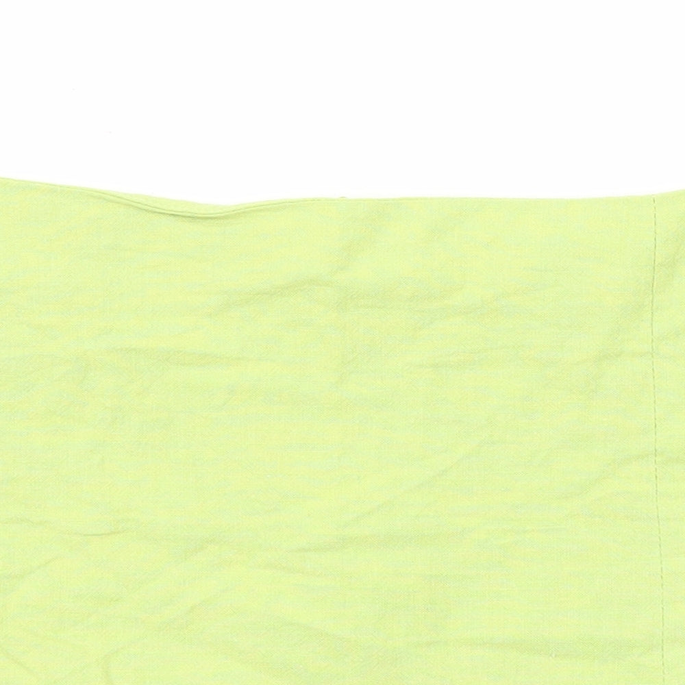 Light Before Dark Womens Green Cotton Mini Skirt Size M Zip