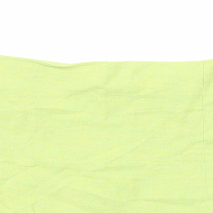 Light Before Dark Womens Green Cotton Mini Skirt Size M Zip