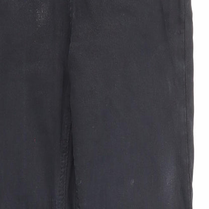 Topshop Womens Black Cotton Skinny Jeans Size 28 in Regular Zip