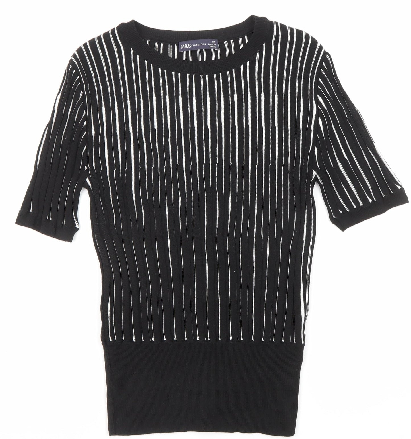 Womens UK Size 12 Marks and Spencer Black Pullover Jumper