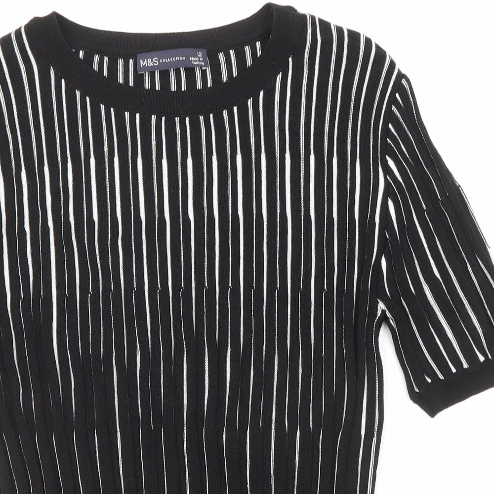 Womens UK Size 12 Marks and Spencer Black Pullover Jumper