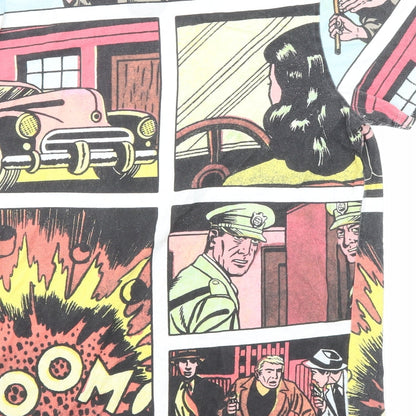 House Clothing Mens Multicoloured Polyester T-Shirt Size M Round Neck - Comic book print