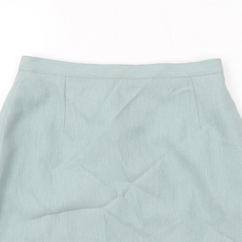 Modern Classics Womens Green Polyester Straight & Pencil Skirt Size 10 Zip