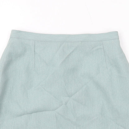 Modern Classics Womens Green Polyester Straight & Pencil Skirt Size 10 Zip