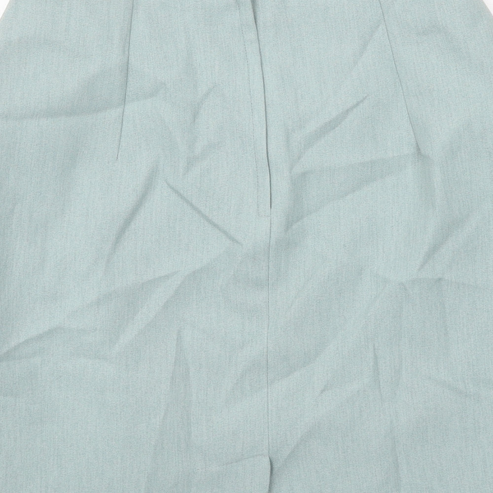 Modern Classics Womens Green Polyester Straight & Pencil Skirt Size 10 Zip