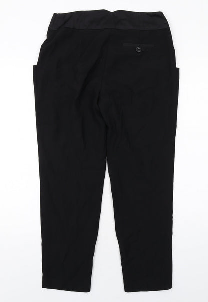 Untold Womens Black Polyester Trousers Size 10 Regular Zip