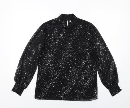 Womens UK Size 6 Oasis Black Basic Blouse