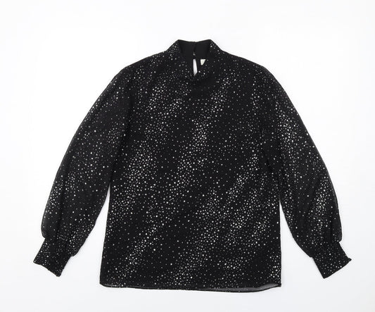 Womens UK Size 6 Oasis Black Basic Blouse