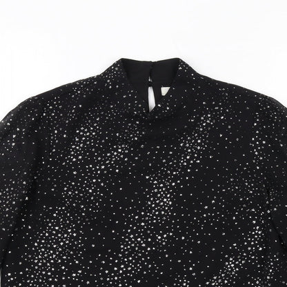 Womens UK Size 6 Oasis Black Basic Blouse