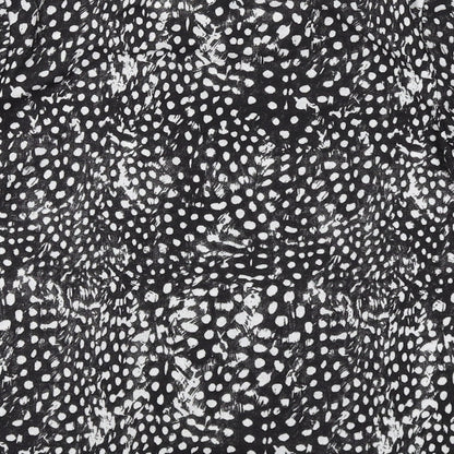 Topshop Womens Black Animal Print Polyester Basic Blouse Size 6 Round Neck