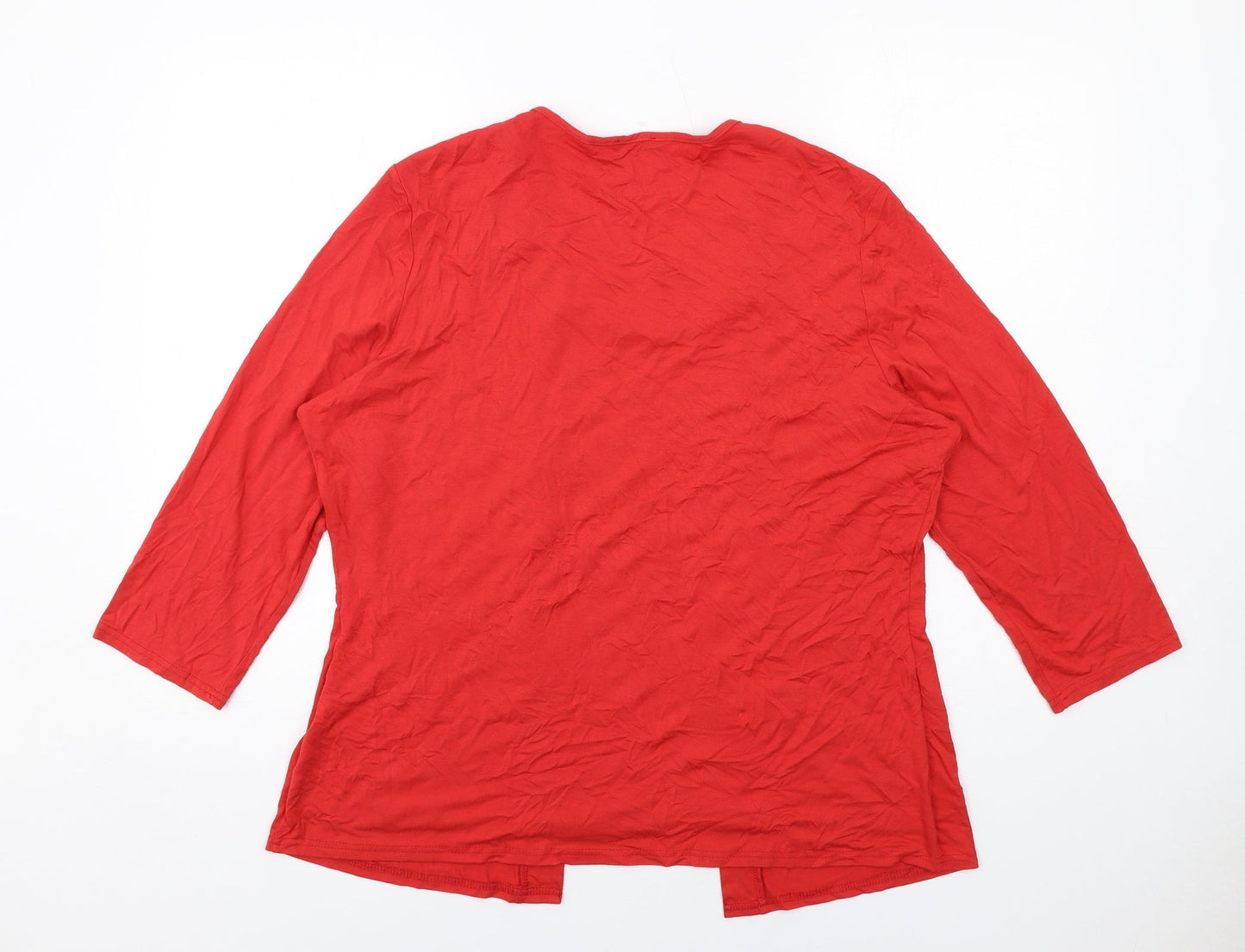 Womens UK Size 20 Jenny Lloyd Red Basic Blouse