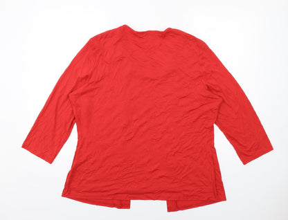 Womens UK Size 20 Jenny Lloyd Red Basic Blouse