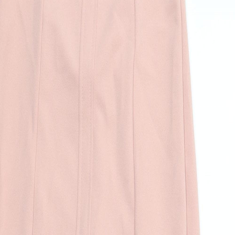 Zara Womens Pink Polyester Shift Size S Off the Shoulder Zip