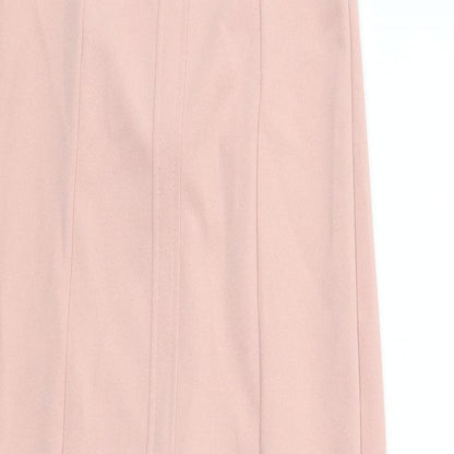 Zara Womens Pink Polyester Shift Size S Off the Shoulder Zip