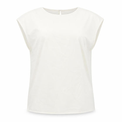 Womens UK Size 12 Warehouse Ivory Basic T-Shirt