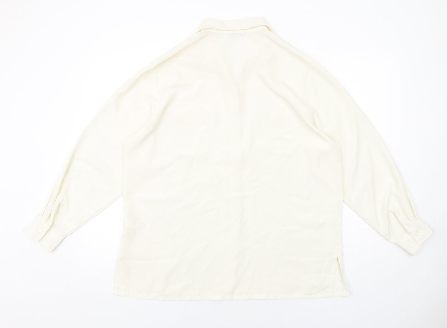 Womens UK Size 18 Marks and Spencer Ivory Basic Button-Up