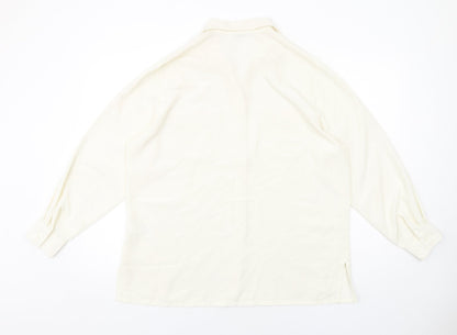 Womens UK Size 18 Marks and Spencer Ivory Basic Button-Up