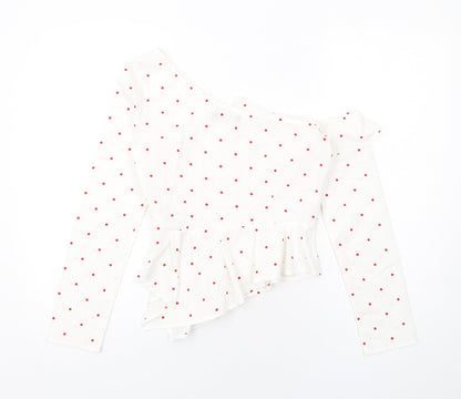 Womens UK Size 8 Nasty Gal White Basic Blouse