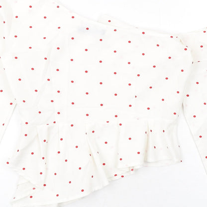 Womens UK Size 8 Nasty Gal White Basic Blouse
