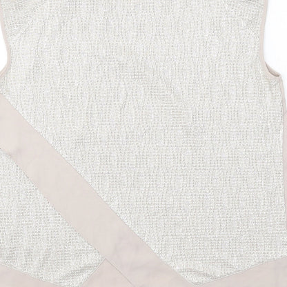 Womens UK Size M Oasis Beige Basic Blouse