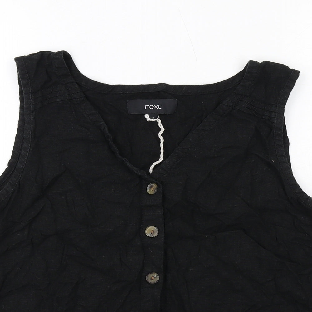 Womens UK Size 8 NEXT Black Basic Tank