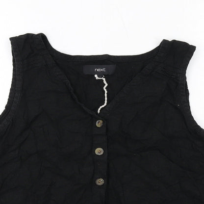 Womens UK Size 8 NEXT Black Basic Tank