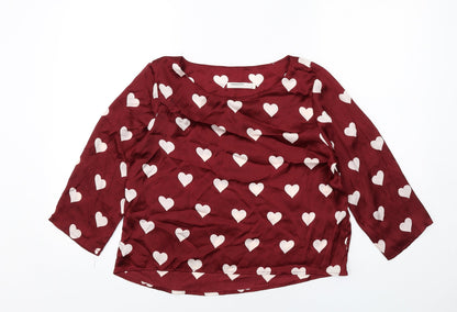 Womens UK Size S Vera & Lucy Red Basic Blouse