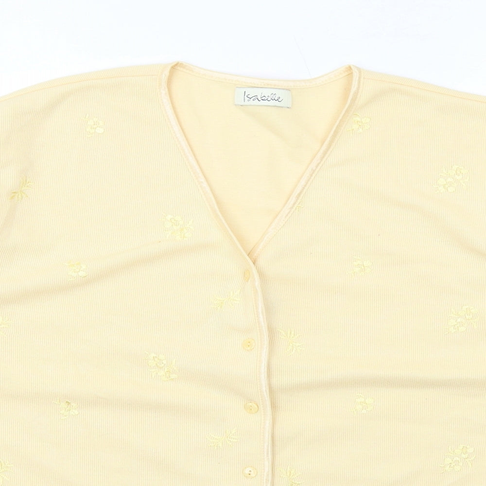 Womens UK Size XL Isabelle Yellow Cardigan Jumper