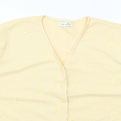 Womens UK Size XL Isabelle Yellow Cardigan Jumper