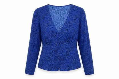 Womens UK Size M Brave Soul Blue Basic Blouse