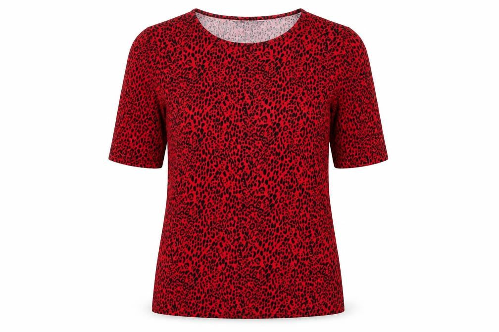 Womens UK Size 10 Principles Red Basic T-Shirt