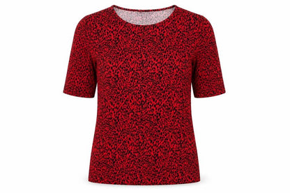 Womens UK Size 10 Principles Red Basic T-Shirt