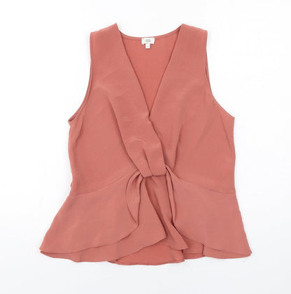 Womens UK Size 10 River Island Pink Basic Blouse
