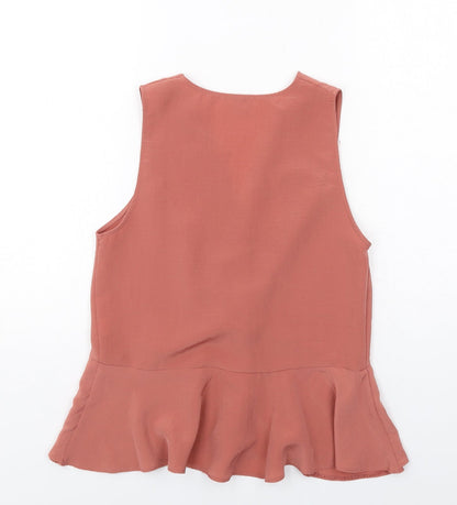 Womens UK Size 10 River Island Pink Basic Blouse
