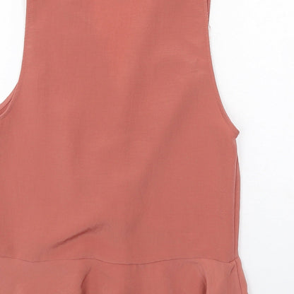 Womens UK Size 10 River Island Pink Basic Blouse
