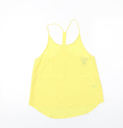 Womens UK Size 6 H&M Yellow Basic Tank