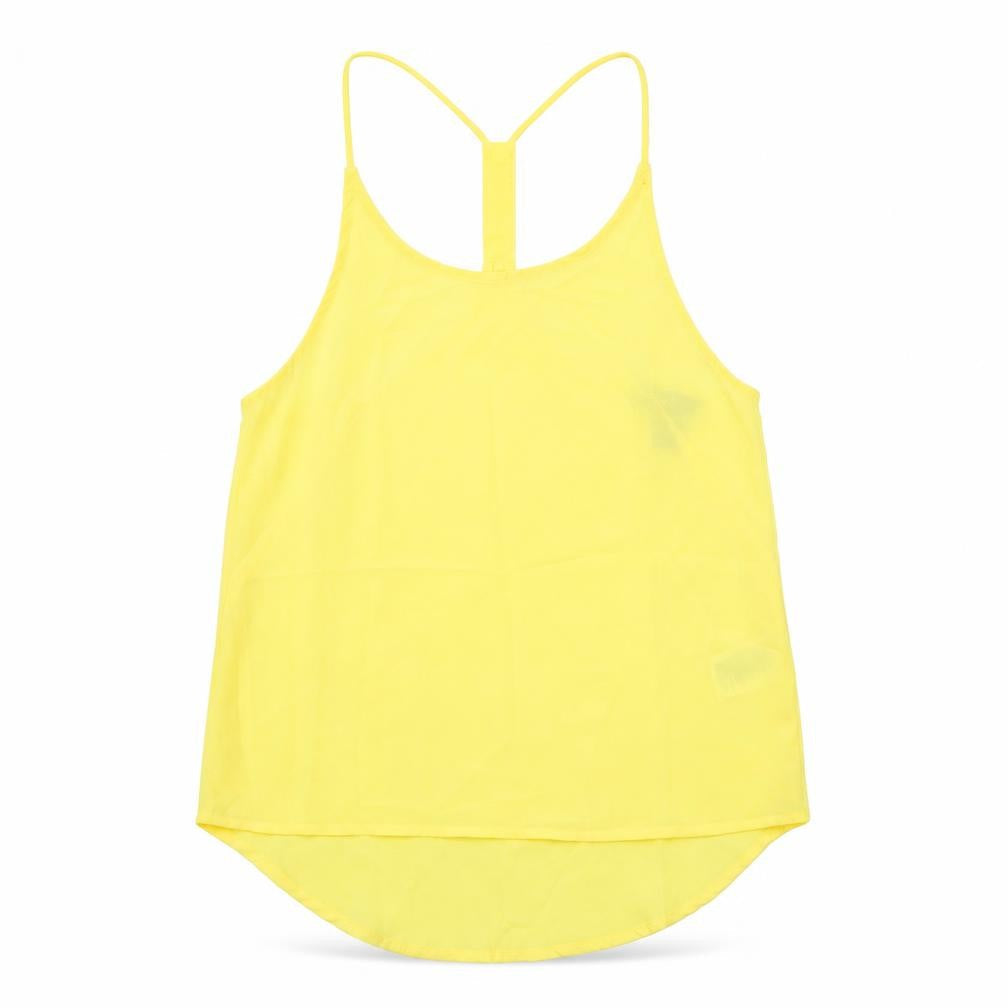 Womens UK Size 6 H&M Yellow Basic Tank