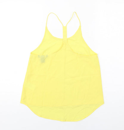 Womens UK Size 6 H&M Yellow Basic Tank
