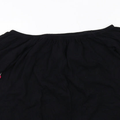 ASOS Womens Black Cotton A-Line Size 10 Boat Neck Pullover