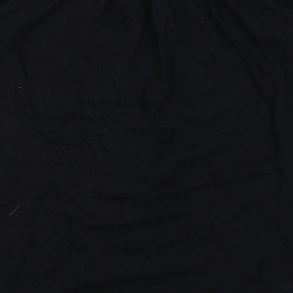 ASOS Womens Black Cotton A-Line Size 10 Boat Neck Pullover
