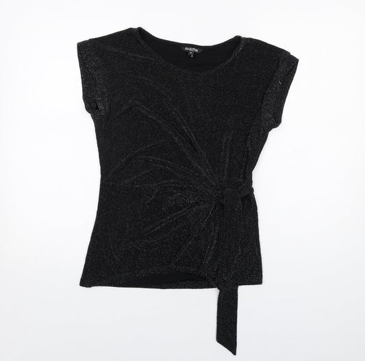 Womens UK Size 14 Debenhams Black Basic Blouse