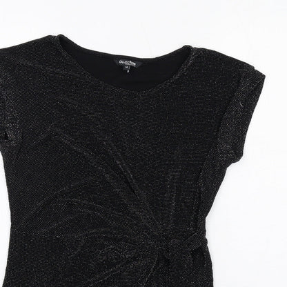 Womens UK Size 14 Debenhams Black Basic Blouse