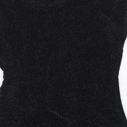 Womens UK Size 14 Debenhams Black Basic Blouse